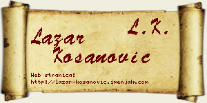 Lazar Kosanović vizit kartica